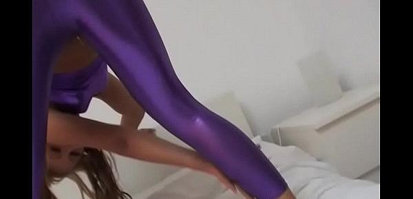  Are my purple PVC panties tight enough